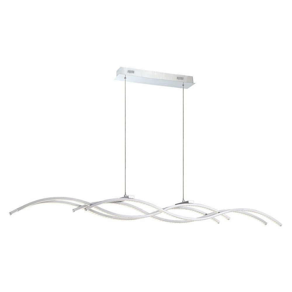 Sly Silver 4-Light LED Pendant with Frosted Glass