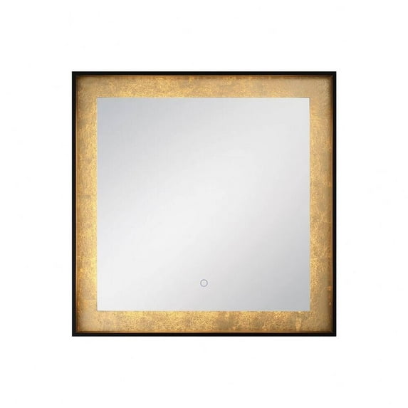 Eurofase Lighting - 32 Inch 39W 1 Led Square Edge-Lit Gold Leaf Mirror -