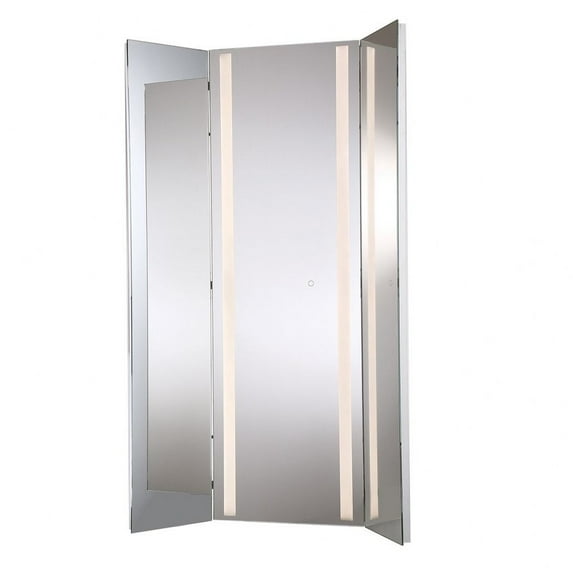 Eurofase Lighting-34001-011-60 Inch 60W 1 LED Large Tri-Fold Mirror Chrome Finish