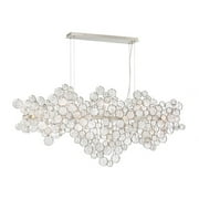 Eurofase Lighting-34032-015-Trento Oval Chandelier 15 Light  Champagne Finish with Clear Glass