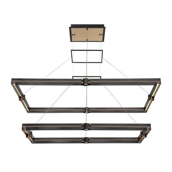 Rectangular Chandelier 1 Light 29 Inches Wide By 2 Inches High Eurofase Lighting 37061-012