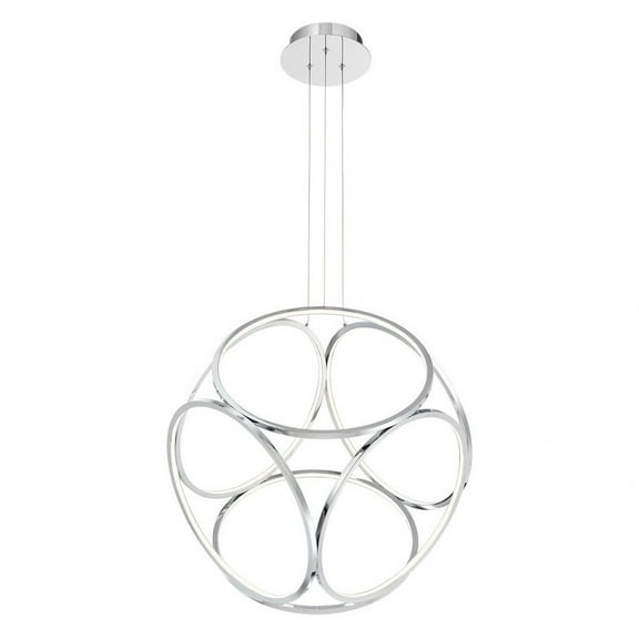 24 Inch 240W 6 Led Small Pendant-Chrome Finish Eurofase Lighting 37102-012
