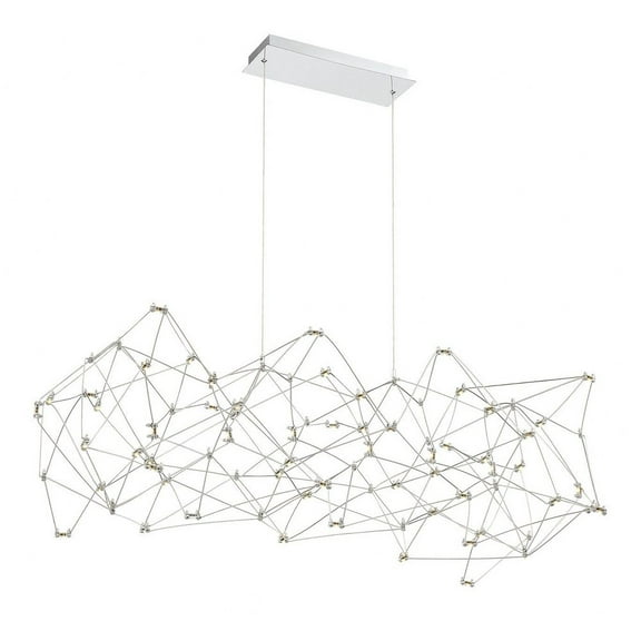 59W 118 Led Medium Chandelier In Contemporary Style 21.75 Inches Wide By 15.75 Inches High-Chrome Finish Eurofase Lighting 38037-016