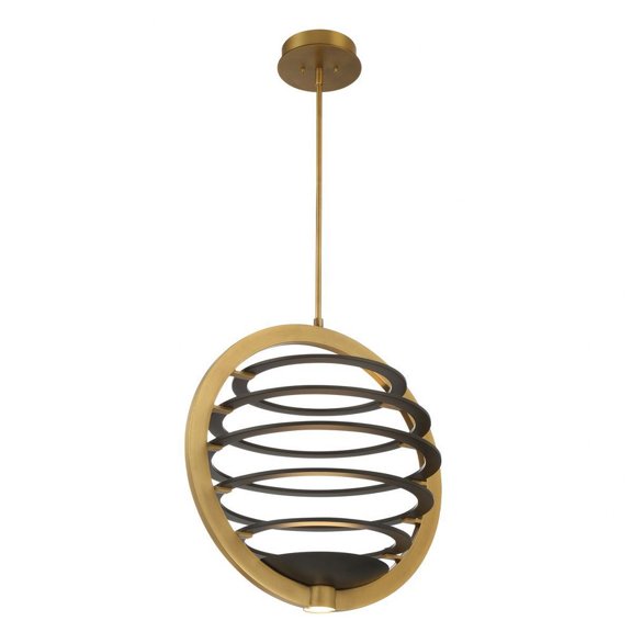 38152-016 Eurofase Lighting Ombra - 66W 2 LED Large Chandelier in Transitional Style - 25.25 Inches Wide by 30.75 Inches High-Brass/Black Finish