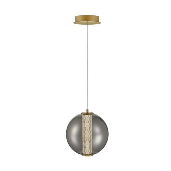 45735-023-Eurofase Lighting-Atomo - 7W 1 LED Pendant In Contemporary Style-9.25 Inches Tall and 8.75 Inches Wide-Gold Finish