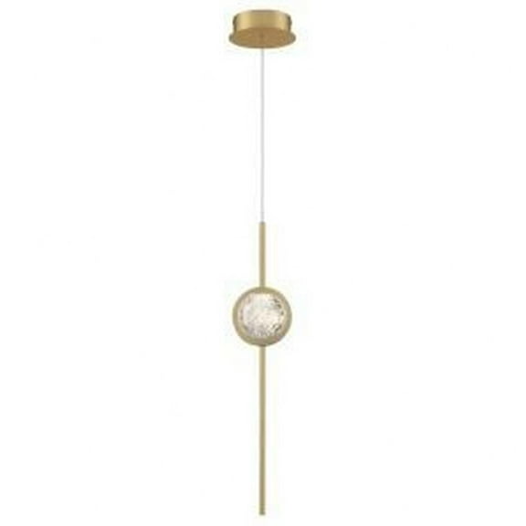 39463-029 Eurofase Lighting Barletta - 7W 1 LED Pendant in Posh & Luxe Modern Style - 4.75 Inches Wide by 23.5 Inches High-Brass Anodized Aluminum