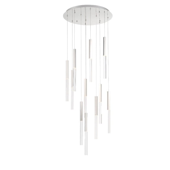 46477-026-Eurofase Lighting-Benicio - 27.5W 11 LED Chandelier-18 Inch Tall and 22 Inch Wide-Polished Nickel Finish