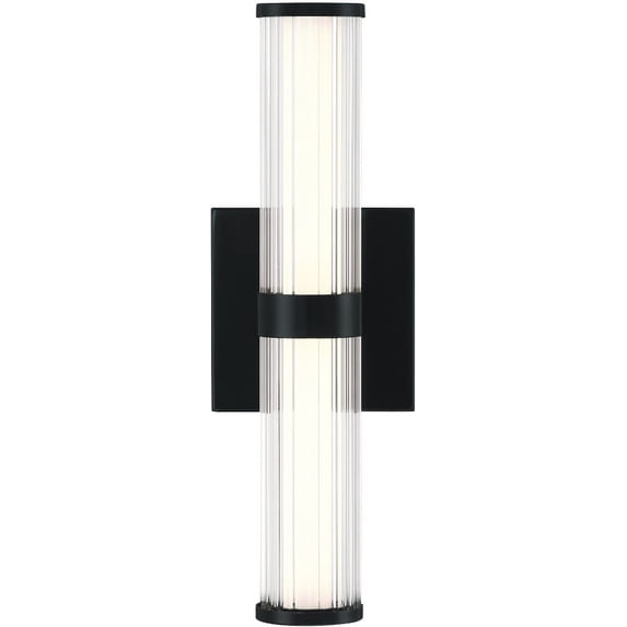 47123-021 Eurofase Lighting Fayton - 14W 1 LED Wall Sconce-14 Inches Tall and 4 Inches Wide-Black Finish