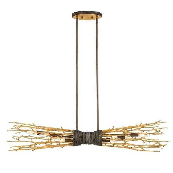 Eurofase Lighting - Kindling Linear Chandelier 6 Light Metal - 7.5 Inches Wide