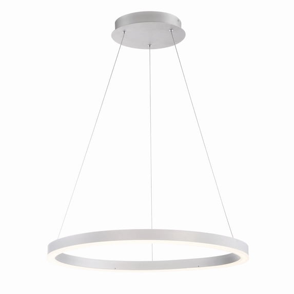 27.5 Inch 48W 1 Led Small Pendant-Silver Finish Eurofase Lighting 31471-015