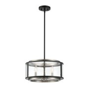 Eurofase Lighting - Tambouro - 3 Light Convertible Pendant Matte Black/Satin