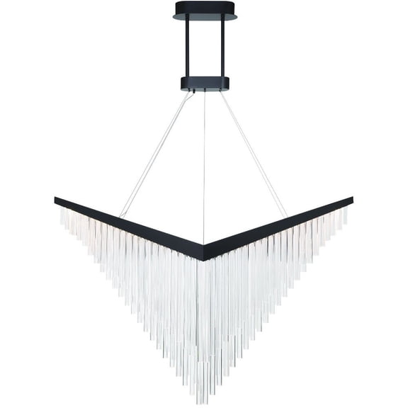 47188-020 Eurofase Lighting Vivien - 75W 1 LED Chandelier-39 Inches Tall and 24 Inches Wide-Black Finish