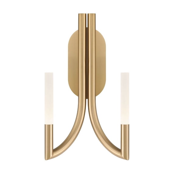 Eurofase 49009-019 Olette 2-Light 17 in. Gold Frosted Acrylic Wall Sconce