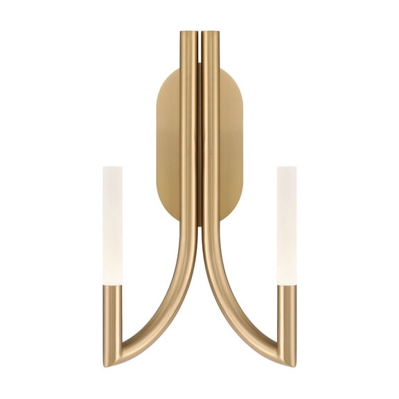 Eurofase 49009-019 Olette 2-Light 17 in. Gold Frosted Acrylic Wall Sconce