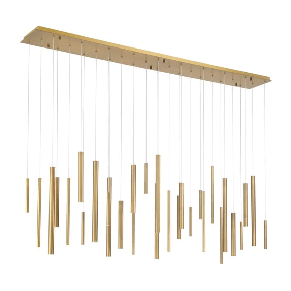 Eurofase 46814-043 Santana 30-Light 72 in. Antique Brass Chandelier