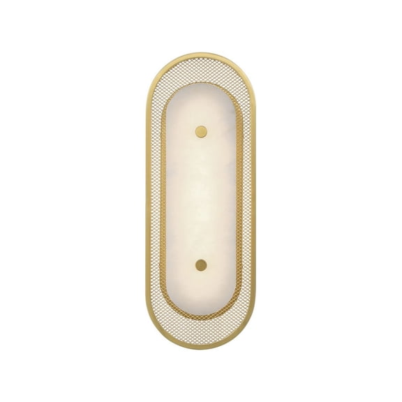 49170-023 Eurofase Lighting Tramore - 12W 1 LED Wall Sconce-6 Inch Tall and 16 Inch Wide-Gold Finish-Alabaster Glass Color