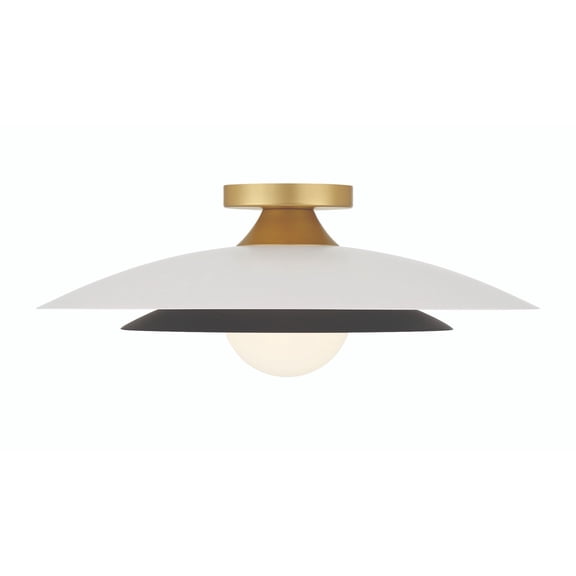 Eurofase 46815-019 Welsh 18 in. Matte White White Glass Flush Mount Ceiling Light