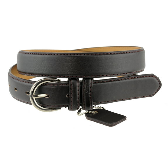 Eurofashion Women's Basic Genuine Bonded Leather Dressy Belt, Brown, 4X-Large