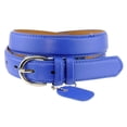 thumbnail image 1 of Eurofashion Women's Basic Genuine Bonded Leather Dressy Belt, Royal Blue, X-Large, 1 of 1