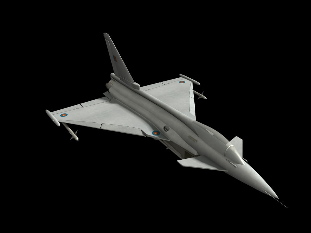 Eurofighter model Canvas Art - Rhys TaylorStocktrek Images (17 x 13)