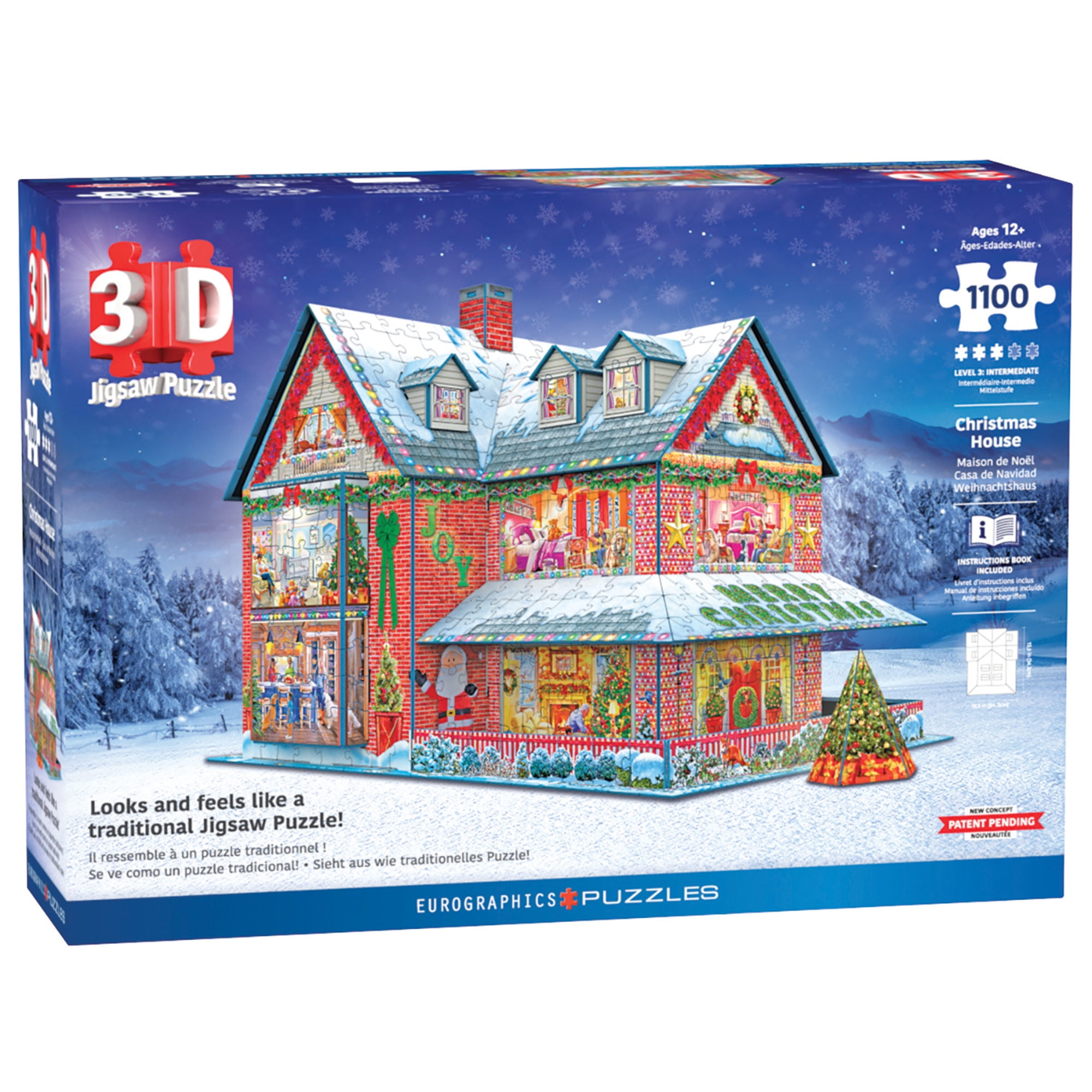 Eurographics: 3D Puzzle: Christmas House - 1100 Pieces - Holiday