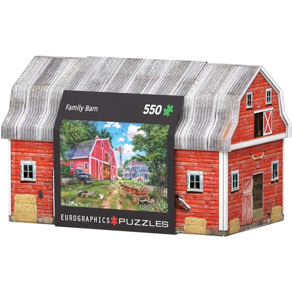 Eurographics Family Farm Tin Jigsaw Puzzle, Multi Color - 550 Piece