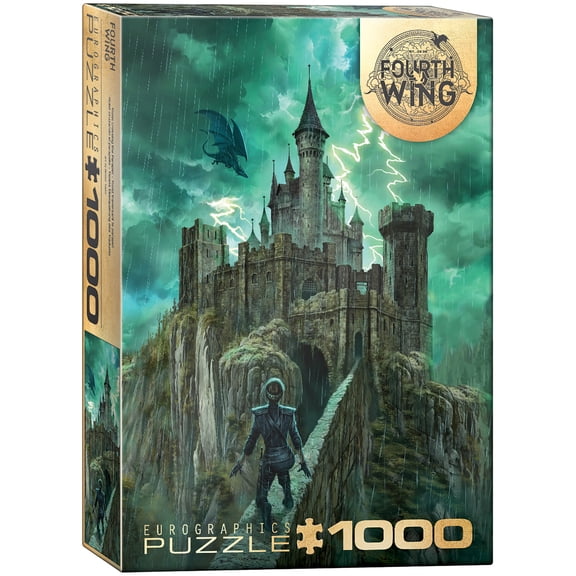 Eurographics: Fourth Wing - Violet Crossing the Parapet - 1000 Piece Puzzle, Fantasy Fortress Scene Jigsaw, Adults & Fans of Epic Book Art, Licensed