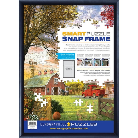 Eurographics Snap Frame - Black Aluminum (Smart Puzzle Accessory)