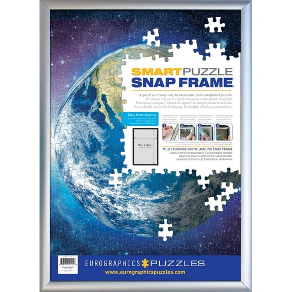 Eurographics SNAP Frame - Silver - Aluminum - (Holds a standard 19.25 x 26.6 inch puzzle)
