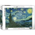 thumbnail interactive-video image 1 of Eurographics: Starry Night by Vincent Van Gogh - 1000 Piece Puzzle - Adult Jigsaw, 19.25" x 26.6" Assembled Size, Fine Art Print, Recycled Materials, 1 of 6
