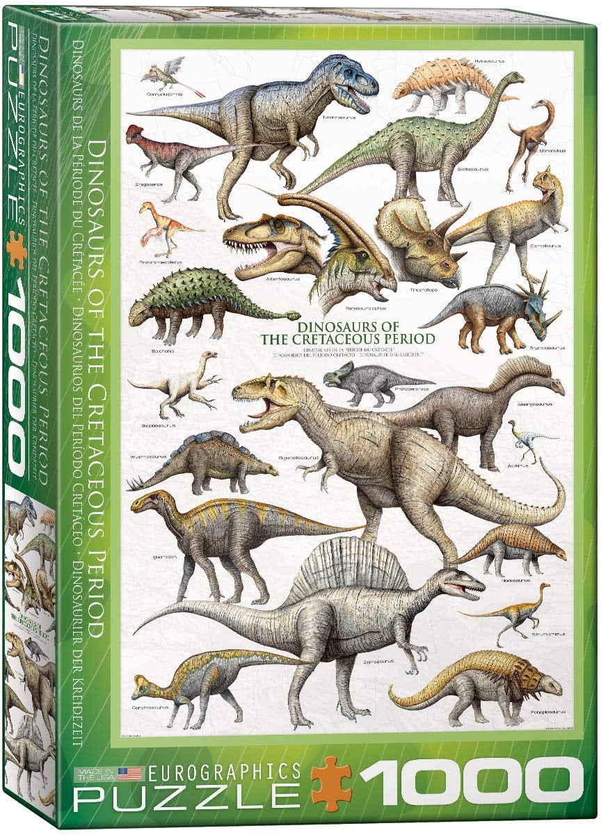 Eurographicspuzzles - Dinosaurs - Cretaceous Period - Jigsaw Puzzle - 1000 Pieces