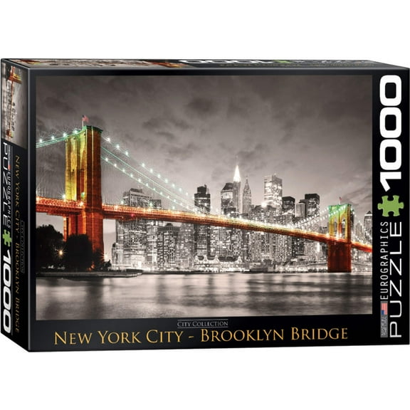 Eurographicspuzzles Landscapes - New York City Brooklyn Bridge - Jigsaw Puzzle - 1000 Pieces