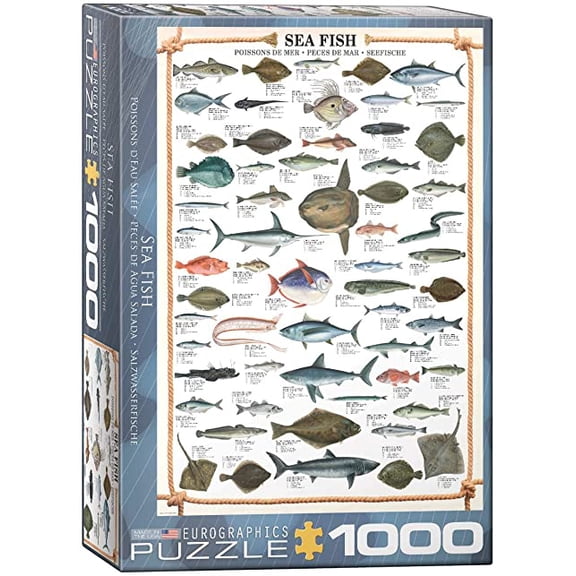 Eurographicspuzzles - Sea Fish - Jigsaw Puzzle - 1000 Pieces