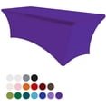 thumbnail image 1 of Eurmax 4Ft Rectangular Fitted Spandex Tablecloths Table Covers(Purple), 1 of 5