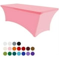 thumbnail image 1 of Eurmax 5Ft Rectangular Fitted Spandex Tablecloths Table Covers (Hot Pink), 1 of 4