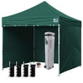 thumbnail image 1 of Eurmax Canopy 10' x 10' Emerald Pop-up and Instant Outdoor Canopy with 4 Zipper Sidewalls, 1 of 8