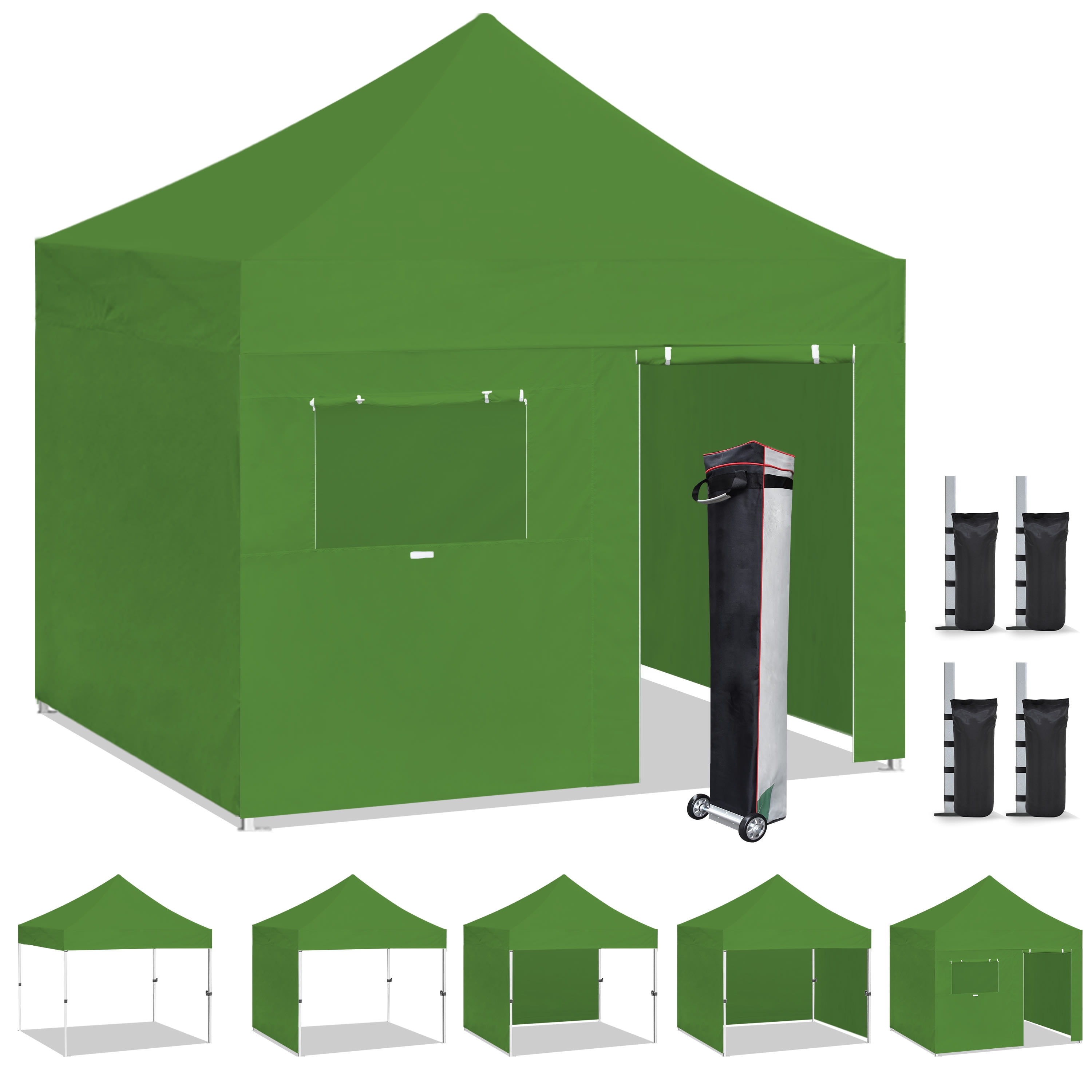 Euromax 10'x10' Outdoor EZ Pop-up Tent Canopy with Sidewalls