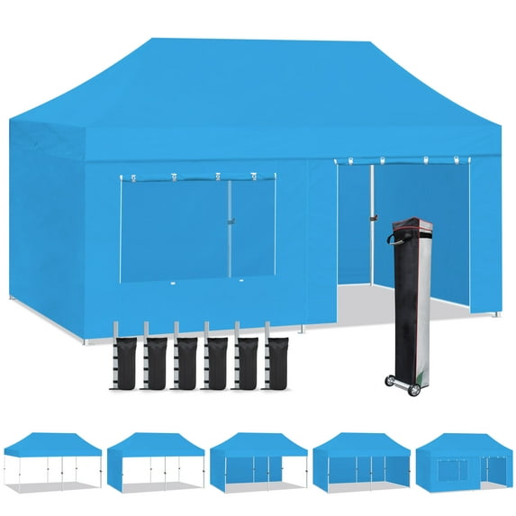 Euromax USA 10'x20' Outdoor Party Wedding Tent Heavy Duty Canopy ,Light Blue