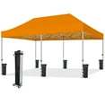 thumbnail image 1 of Euromax USA 10ft x 20ft Tangerine Pop Up Outdoor Canopy, 6 Sand Weights Bags, 1 of 6
