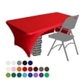 thumbnail image 1 of Eurmax USA Spandex Table Cover Fitted 30+ Colors Polyester Tablecloth，5 ft Table Cover Open Back, 1 of 5
