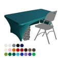 thumbnail image 1 of Eurmax USA Spandex Table Cover Fitted 30+ Colors Polyester Tablecloth，5 ft Table Cover Open Back, 1 of 5