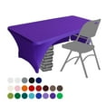 thumbnail image 1 of Eurmax USA Spandex Table Cover Fitted 30+ Colors Polyester Tablecloth，6 ft Table Cover Open Back, 1 of 5