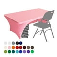 thumbnail image 1 of Eurmax USA Spandex Table Cover Fitted 30+ Colors Polyester Tablecloth，8 ft Table Cover Open Back, 1 of 5