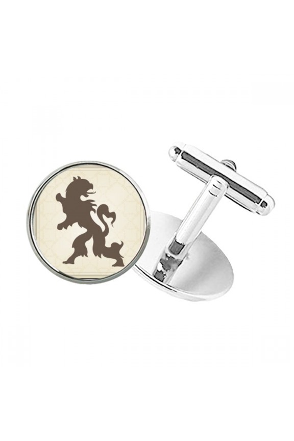 Europ Animals National Emblem Eagle Round Button Cuff Clip Stud Cufflinks