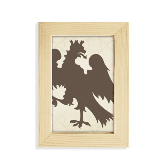 Europ Animals National Emblem Soar Eagle Desktop Display Photo Frame Picture Art Painting 5x7 inch