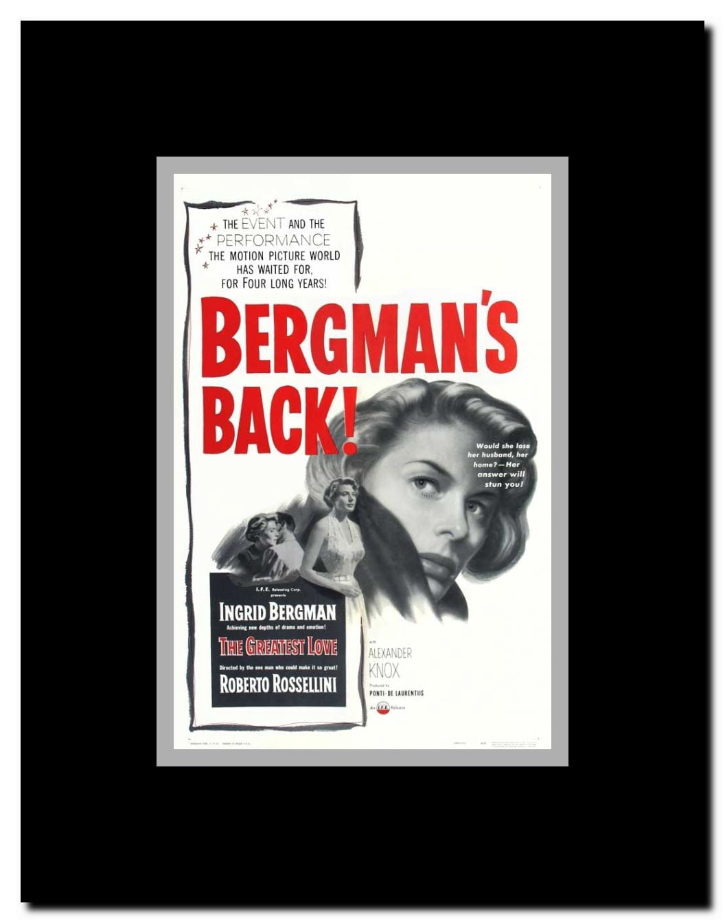 Europa '51 Framed Movie Poster