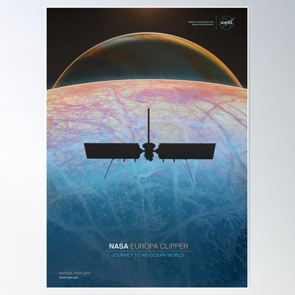 Europa Clipper Ocean World Poster Wall Art, Modern Wall Decor For Living Room Bedroom, 12x18 UNFRAMED