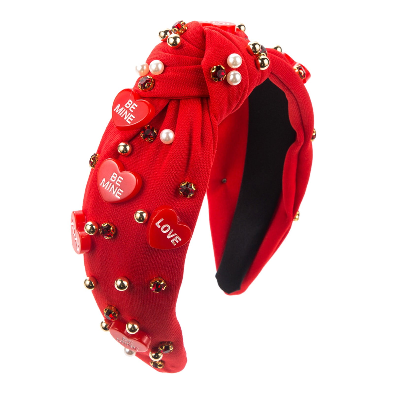 Europe And The United States New Love Accessories Valentine's Day Headband Women Diamond Pearl