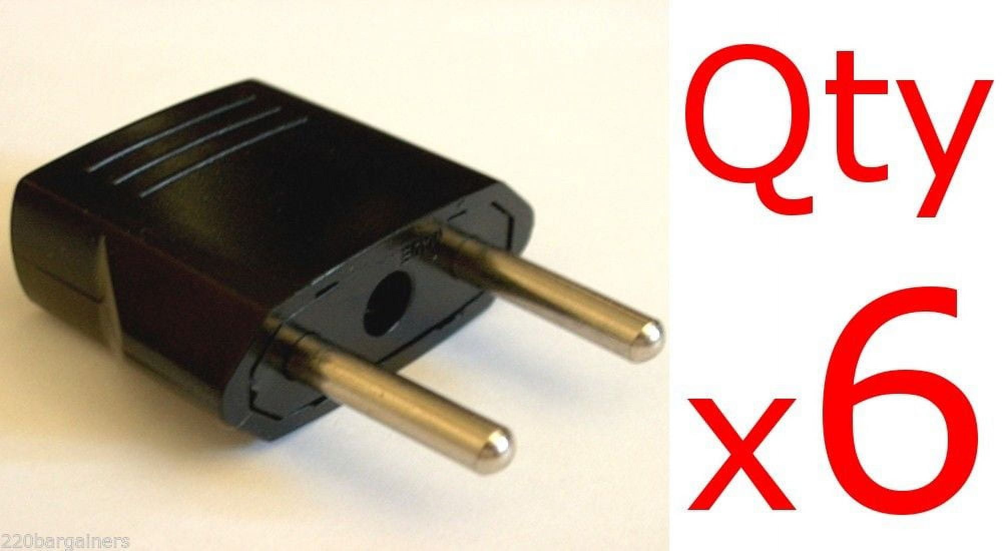 Europe / Asia 4mm Plug Adapter 6 PK- Change US-Plug to Europe/Asia ...