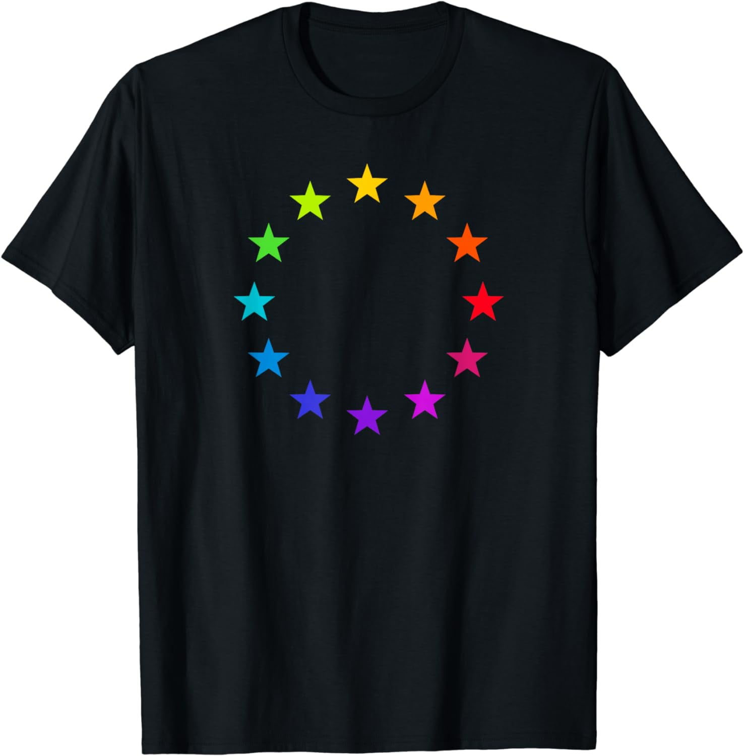 Europe Flag Symbol EU, European Union, Rainbow, Stars, T-Shirt ...